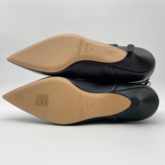 JW Anderson | Biker Kitten Heel Boot Black Pointed Toe Bootie 36 / US 6 - Picture 10 of 12